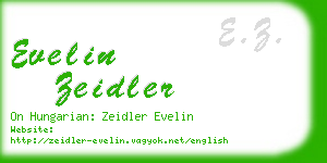 evelin zeidler business card